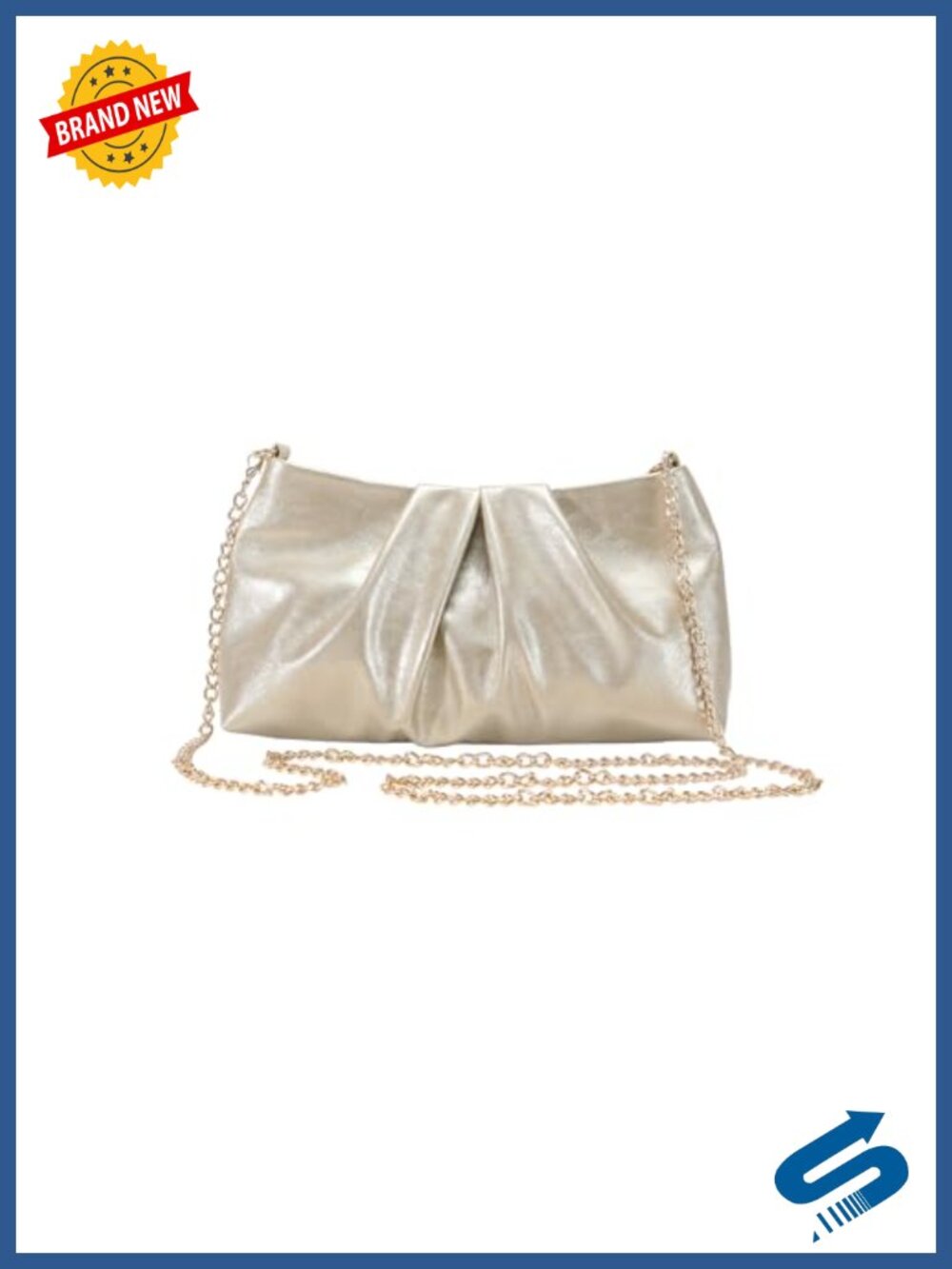Faux Leather Evening Clutch Formal Crossbody Bag for Wedding Prom Party